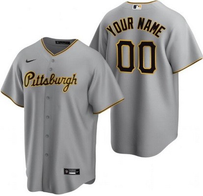 Youth Pittsburgh Pirates Customized Gray Cool Base Jersey