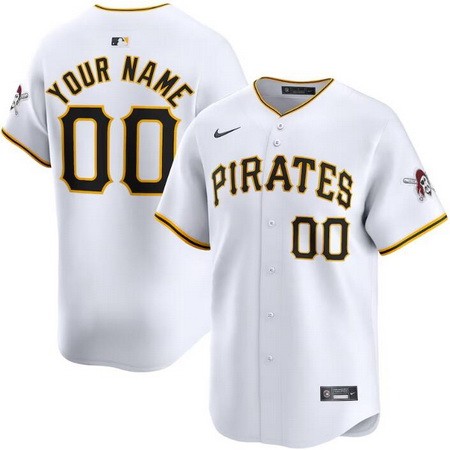 Youth Pittsburgh Pirates Customized White Limited Jersey