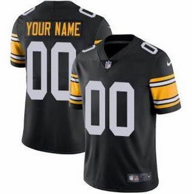 Youth Pittsburgh Steelers Customized Limited Black Alternate Vapor Untouchable Jersey
