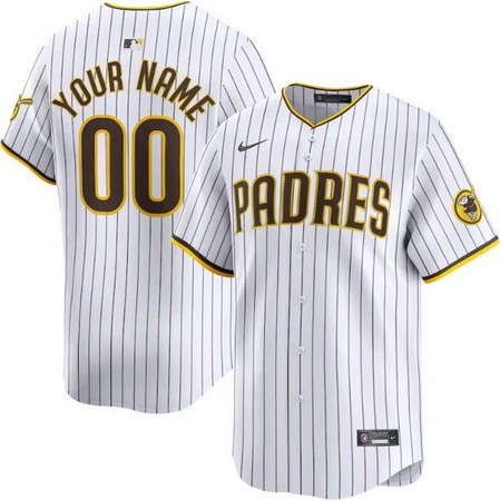 Youth San Diego Padres Customized White Limited Jersey