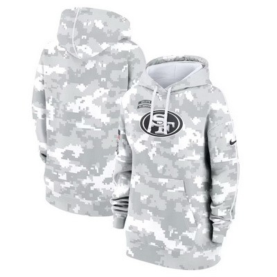 Youth San Francisco 49ers Arctic Camo 2024 Salute to Service Club Fleece Pullover Hoodie