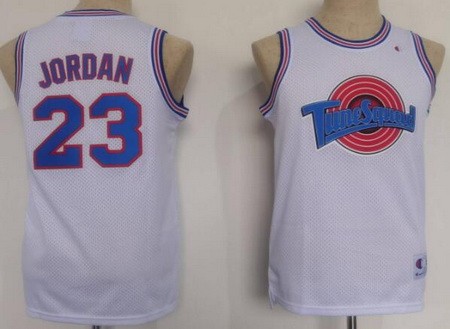 Youth Space Jam Tune Squad #23 Michael Jordan White Basketball Jersey
