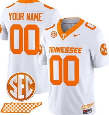 Youth Tennessee Volunteers Custom Limited White Fashion FUSE College Football Jersey