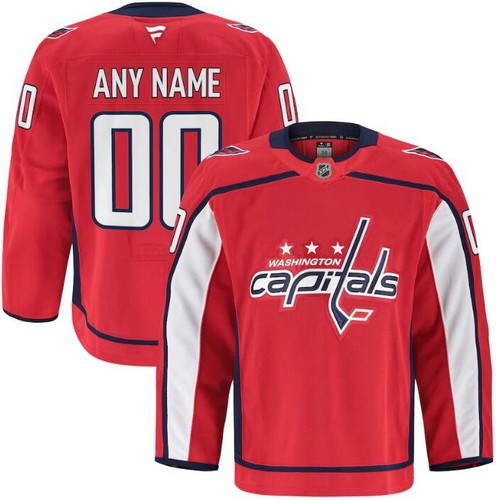 Youth Washington Capitals Customized Red Fanatics Authentic Jersey