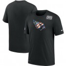 Men's Arizona Cardinals Black Crucial Catch Sideline Performance T Shirt 416