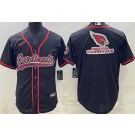 Men's Arizona Cardinals Blank Limited Black Team Logo Baseball Jersey