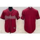 Men's Arizona Cardinals Blank Red Baseball Jersey