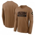 Men's Arizona Cardinals Brown 2023 Salute To Service Long Sleeve T Shirt