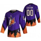 Men's Arizona Coyotes Customized Purple 2021 Reverse Retro Special Authentic Jersey