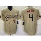 Men's Arizona Diamondbacks #4 Ketel Marte Cream City Player Number Cool Base Jersey