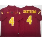Men's Arizona State Sun Devils #4 Cameron Skattebo Limited Red FUSE College Football Jersey