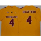 Men's Arizona State Sun Devils #4 Cameron Skattebo Limited Yellow College Football Jersey