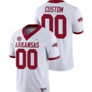 Men's Arkansas Razorbacks Customized Limited White College Football Jersey
