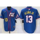 Men's Atlanta Braves #13 Ronald Acuna Jr Blue 2025 All Star Limited Jersey