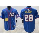 Men's Atlanta Braves #28 Matt Olson Blue 2025 All Star Limited Jersey