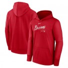 Men's Atlanta Braves Red Authentic Collection City Connect Practice Performance Pullover Hoodie