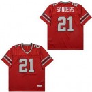 Men's Atlanta Falcons #21 Deion Sanders Red 1989 Throwback Jersey