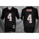 Men's Atlanta Falcons #4 Brett Favre Black Throwback Jersey