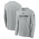 Men's Atlanta Falcons Gray 2024 Salute To Service Long Sleeve T Shirt