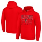 Men's Atlanta Falcons Starter Red Throwback Logo Pullover Hoodie