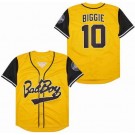 Men's Bad Boys #10 Boriz Biggie Yellow 20 Years Patch Baseball Jersey