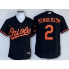 Men's Baltimore Orioles #2 Gunnar Henderson Black Cool Base Jersey