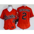 Men's Baltimore Orioles #2 Gunnar Henderson Orange Aulthentic Jersey