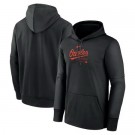 Men's Baltimore Orioles Black Authentic Collection Practice Performance Pullover Hoodie