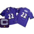 Men's Baltimore Ravens #22 Derrick Henry Limited Purple C Patch FUSE Vapor Jersey