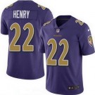 Men's Baltimore Ravens #22 Derrick Henry Limited Purple Rush Color Jersey
