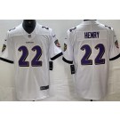 Men's Baltimore Ravens #22 Derrick Henry Limited White Vapor Jersey