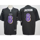 Men's Baltimore Ravens #8 Lamar Jackson Limited Black Fashion Vapor Jersey