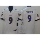 Men's Baltimore Ravens #9 Justin Tucker Limited White Vapor Jersey