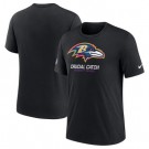 Men's Baltimore Ravens Black 2024 Crucial Catch T Shirt