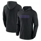 Men's Baltimore Ravens Black Sideline Hoodie Performance Long Sleeve T Shirt