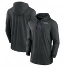 Men's Baltimore Ravens Black Sideline Pop Performance Pullover Long Sleeve Hoodie T Shirt