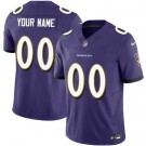 Men's Baltimore Ravens Customized Limited Purple FUSE Vapor Jersey
