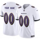 Men's Baltimore Ravens Customized Limited White FUSE Vapor Jersey