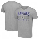 Men's Baltimore Ravens Starter Gray Throwback Logo T Shirt