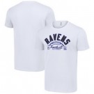 Men's Baltimore Ravens Starter White Half Ball Team T Shirt