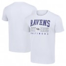 Men's Baltimore Ravens Starter White Throwback Logo T Shirt