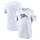 Men's Baltimore Ravens White 2024 Salute To Service Legend Performance T Shirt