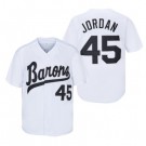 Men's Birmingham Barons #45 Michael Jordan White Baseball Jersey