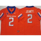 Men's Boise State Broncos #2 Ashton Jeanty Orange College Football Jersey
