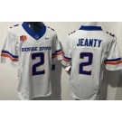 Men's Boise State Broncos #2 Ashton Jeanty White College Football Jersey