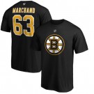 Men's Boston Bruins #63 Brad Marchand Black Printed T Shirt 112304