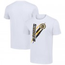 Men's Boston Bruins Starter White Color Scratch T Shirt
