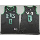 Men's Boston Celtics #0 Jayson Tatum Black 2023 Statement Sponsor Swingman Jersey