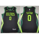 Men's Boston Celtics #0 Jayson Tatum Black 2024 City Sponsor Swingman Jersey