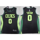 Men's Boston Celtics #0 Jayson Tatum Black 2024 City Swingman Jersey